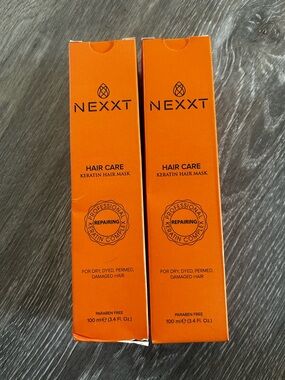 Nexxt Orange Keratin Hair Care Mask Bundle of Two New in Box